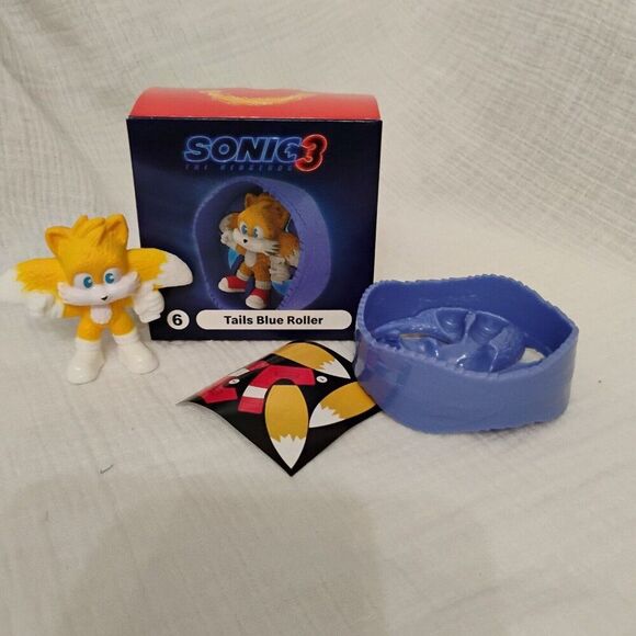 2024 Tails Blue Roller Sonic the Hedgehog 3 McDonalds Happy Meal Toy - Picture 2 of 3